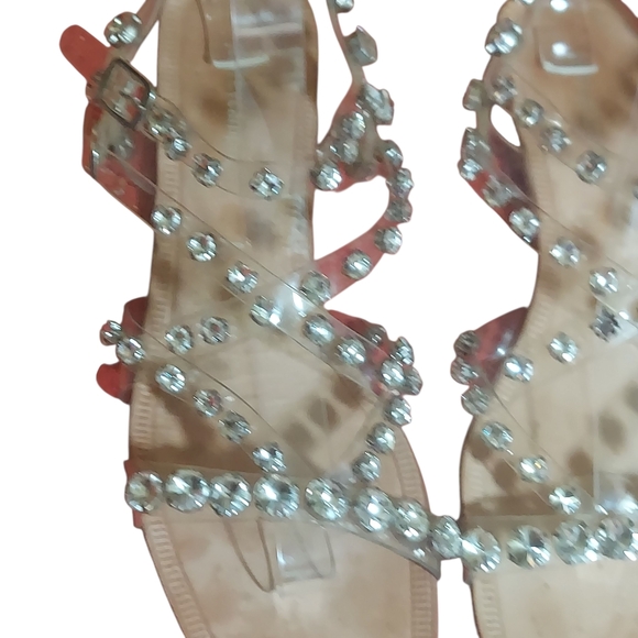 Jeffrey Campbell Silver Sandals with Shimmering Straps - Picture 4 of 15
